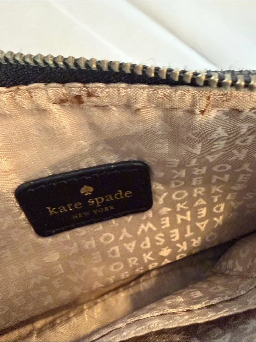Kate Spade black, pink & white wristlet.